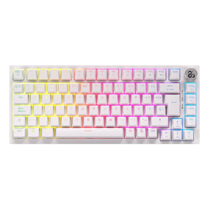 Teclado Inalámbrico Newskill NS-KB-PYROSPRO-IV Blanco Qwerty Español QWERTY