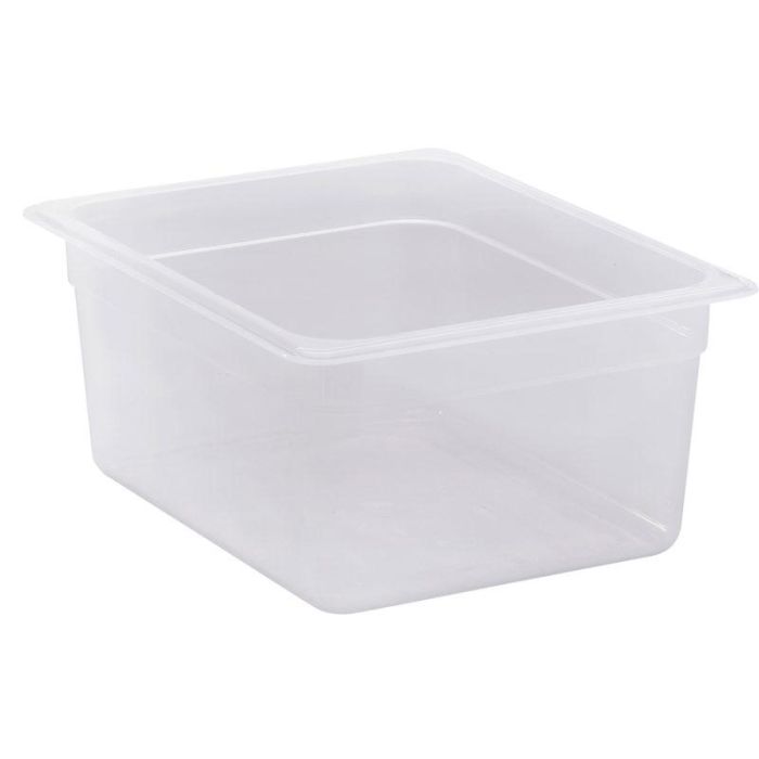 CAMBRO - 26PP-190 - Recipiente GN 1/2 8,9 L - 26,5 x 32,5 x 15 cm (No incluye tapadera) - Blanco translúcido - Venta 1 unidad.