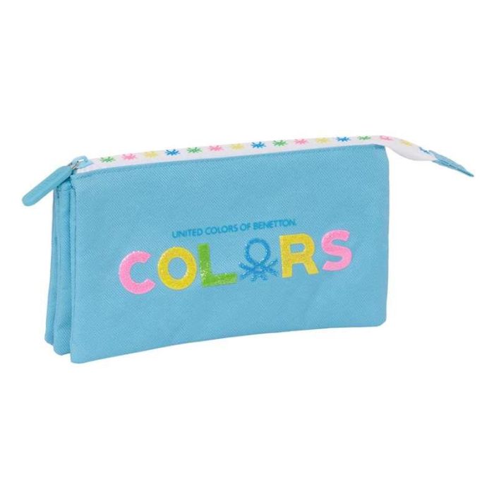 Portatodo Triple Benetton Spring Azul cielo 22 x 12 x 3 cm Portatodo Triple Benetton Spring Azul cielo 22 x 12 x 3 cm