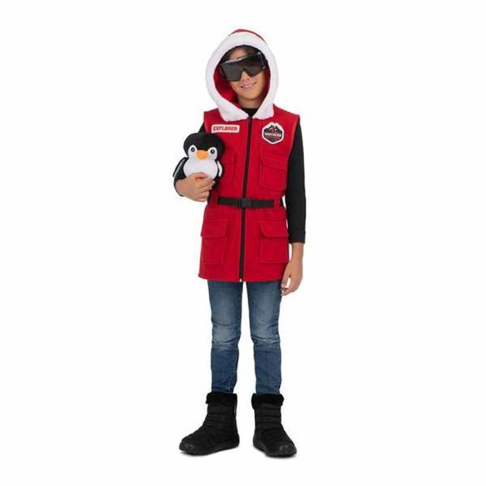 Disfraz yo quiero ser explorador/a del polo norte gafas de ski, chaleco con capucha y pingüino de peluche talla 3-5 y 8 Disfraz yo quiero ser explorador/a del polo norte gafas de ski, chaleco con capucha y pingüino de peluche talla 3-5 y 8