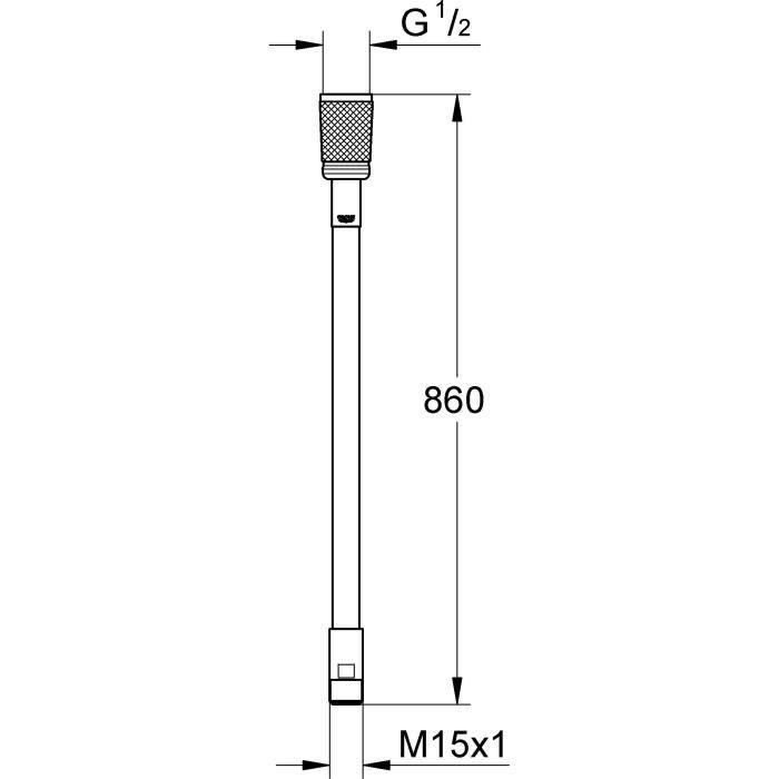 GROHE - Manguera de metal - 860 mm 1 GROHE - Manguera de metal - 860 mm 1