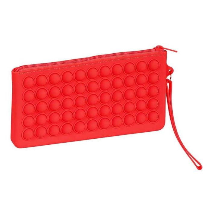 Safta Set 12 Portavasos Silicona Rojo Pop It 22,7x23x22,7cm Modelos Surtidos 6