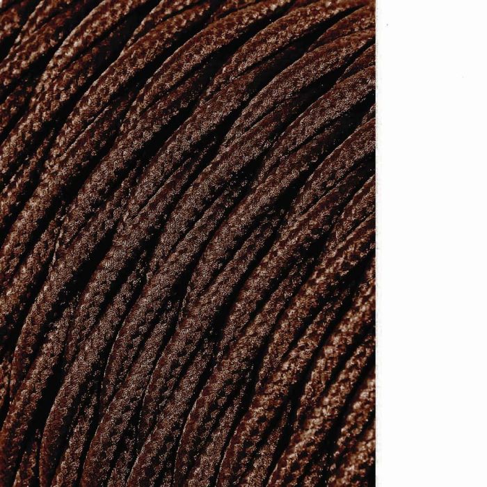 Edm Carrete cable textil trenzado h03vv-f 2 x 0,75 mm² marrón, 5 m