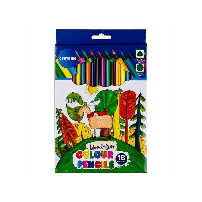 Lapices De Colores Centrum Giraffe Triangulares Estuche De 18 8 unidades