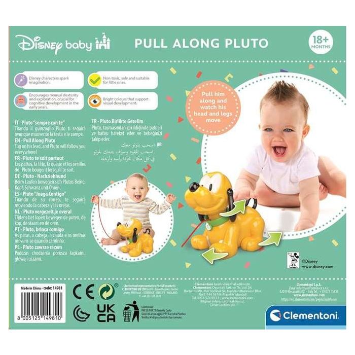 Clementoni Arrastre Baby Pluto Mueve las Patas y la Cabeza 21x19x13 cm 7