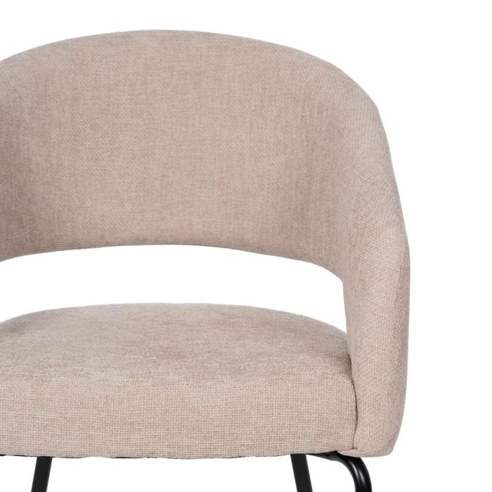 Silla Beige Tejido-Metal Contract 57 X 56 X 81 cm
