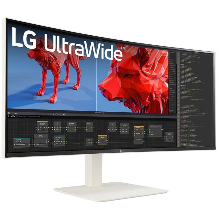 LG 38BR85QC-W Monitor 38" UltraWide Quad HD+ 3840x1600 Nano IPS 1ms 144Hz con USB-C y KVM Blanco 3