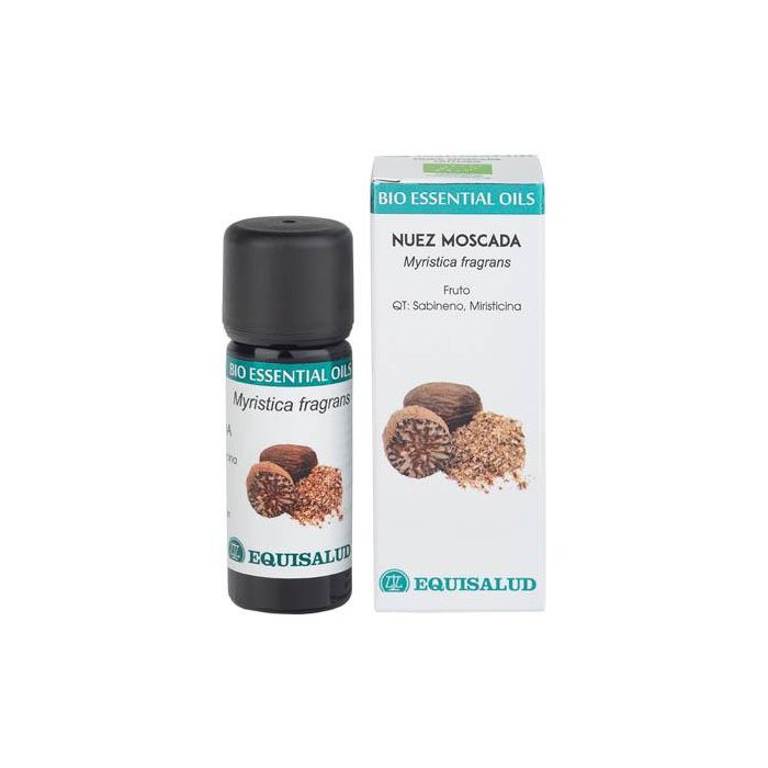 EQUISALUD Bio Essential Oils Nuez Moscada Aceite Esencial 10 ml 100% Puro y Natural para Sistema Digestivo