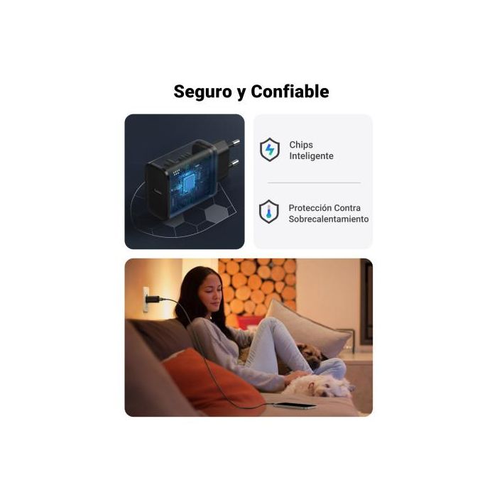 UGREEN Cargador Rápido 10191 USB-C Power Delivery 3.0 Universal 20W Negro para Móviles y Tablets 5