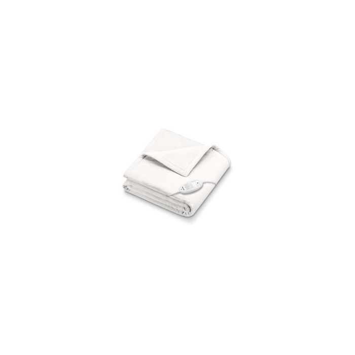 Beurer HD-75 Manta Eléctrica Blanca de Tacto Suave con 6 Niveles de Temperatura y Sistema de Seguridad BSS Beurer HD-75 Manta Eléctrica Blanca de Tacto Suave con 6 Niveles de Temperatura y Sistema de Seguridad BSS