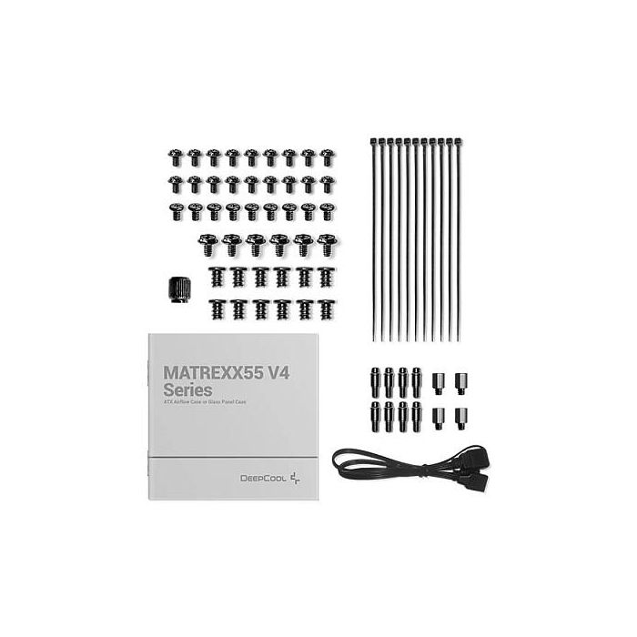 Deepcool MATREXX 55 Mesh V4 C Midi Tower Schwarz Negro ATX, Micro ATX, Mini-ITX para Juego con Ventana Lateral y Panel de Vidrio Templado 4