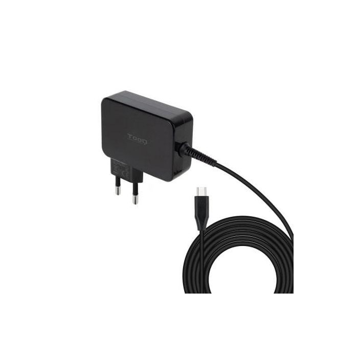 TooQ TQLC-USBCGAN90PD Cargador Portátil GaN 90W USB Tipo-C para Notebooks Mac Voltaje 5-20V Negro TooQ TQLC-USBCGAN90PD Cargador Portátil GaN 90W USB Tipo-C para Notebooks Mac Voltaje 5-20V Negro