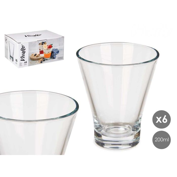 Vaso Conico Con Base 200Ml Vivalto 8X9CM (24 Unidades) Vaso Conico Con Base 200Ml Vivalto 8X9CM (24 Unidades)