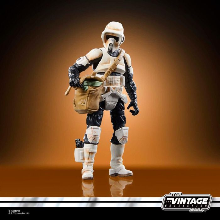 Figura Speeder Bike Scout Trooper & Grogu the Mandalorian Star Wars 9cm 16