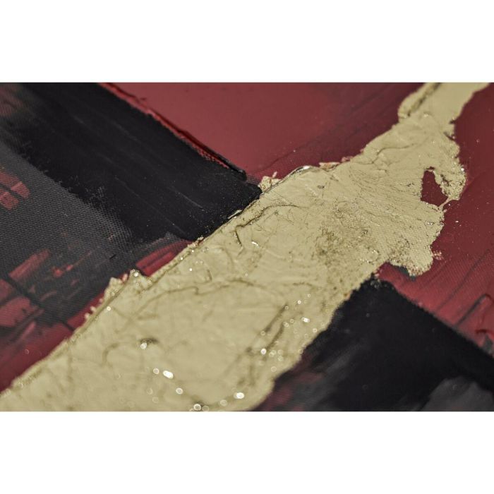 DKD Home Decor Cuadro Moderno Rojo y Negro 123 x 83 x 4 cm (2 Unidades) de Lienzo y PS 2