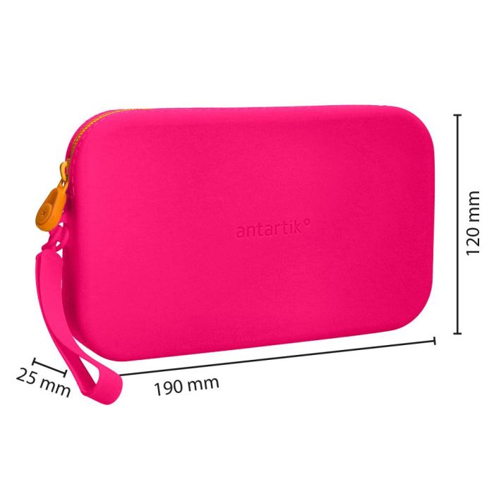 Estuche Portatodo Antartik Tropical Dive Silicona Soft Rectangular 190x120x25 mm Rosa Fucsia 1