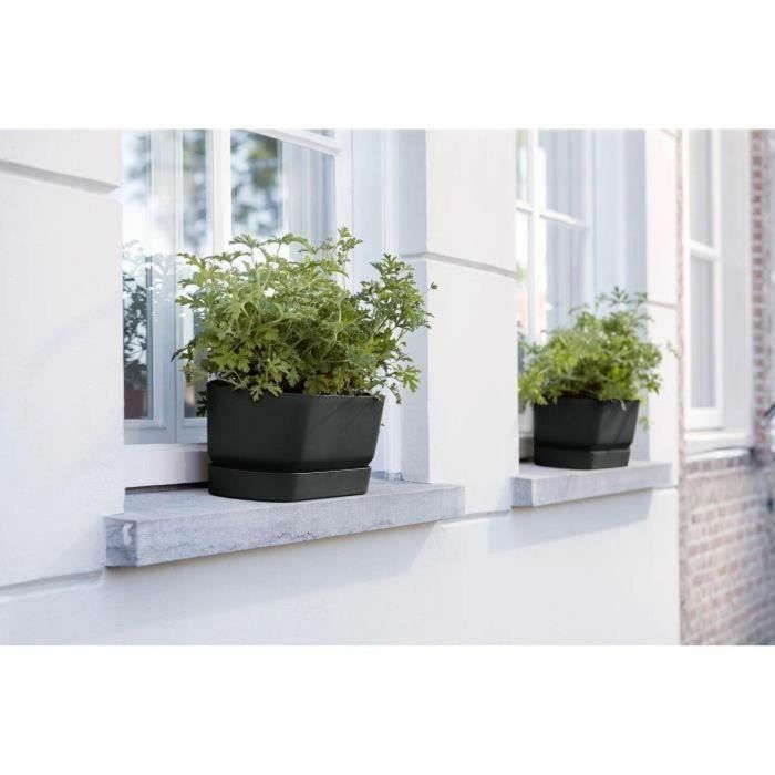 Jardinera Elho Negro 50 cm Plástico Ovalada 2