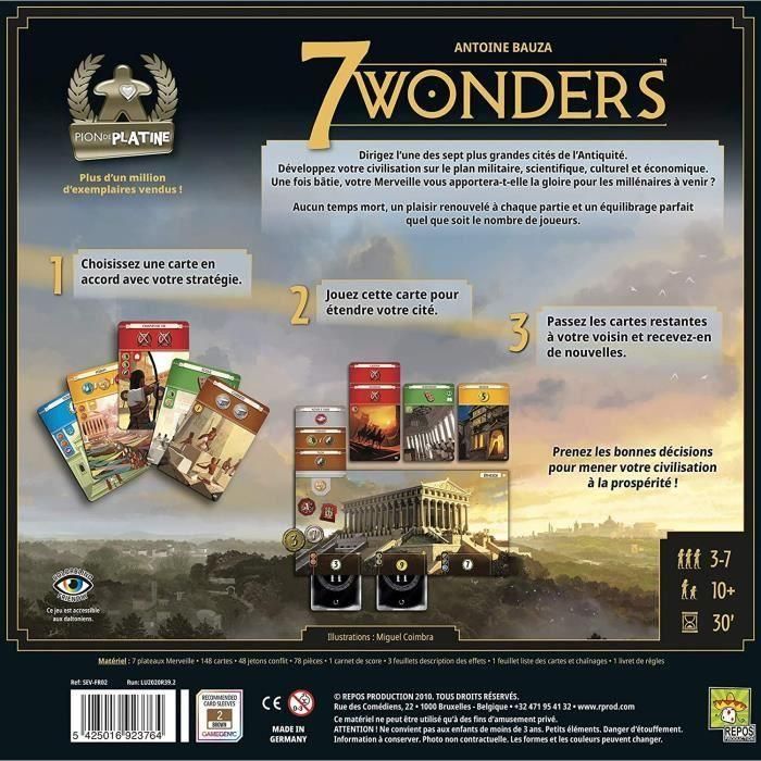 Asmodee 7 Maravillas Juego de Mesa Nueva Edición Idioma Francés 1 Asmodee 7 Maravillas Juego de Mesa Nueva Edición Idioma Francés 1