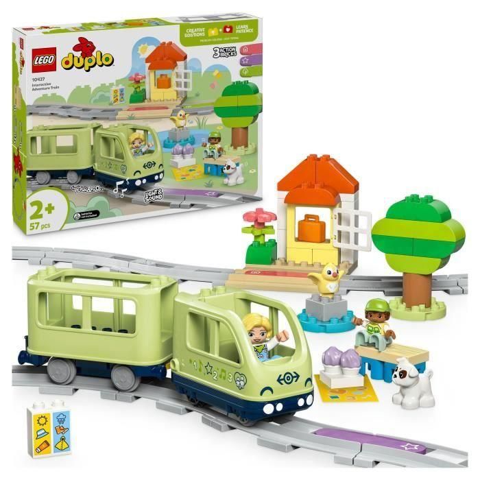 LEGO DUPLO My Town 10427 Tren de aventuras interactivo - Juguetes de aprendizaje temprano para niños de 2 años LEGO DUPLO My Town 10427 Tren de aventuras interactivo - Juguetes de aprendizaje temprano para niños de 2 años