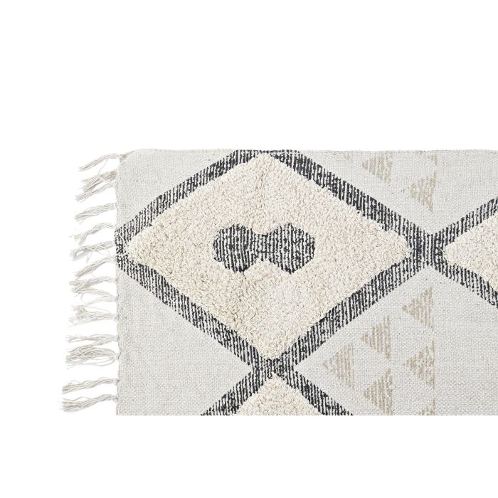 DKD Home Decor Alfombra Beige Algodon con Rombos 180 x 120 cm 1