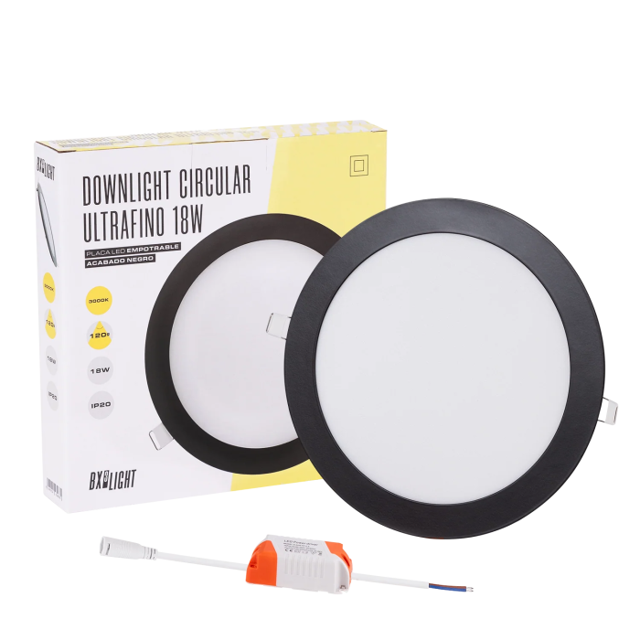 BX3 LIGHT Placa LED Empotrable Circular 18W 1380 Lumenes 6000K Blanco Frio 40000 Horas Vida Util Referencia BX3-GP-LZ-3-B-CW BX3 LIGHT Placa LED Empotrable Circular 18W 1380 Lumenes 6000K Blanco Frio 40000 Horas Vida Util Referencia BX3-GP-LZ-3-B-CW