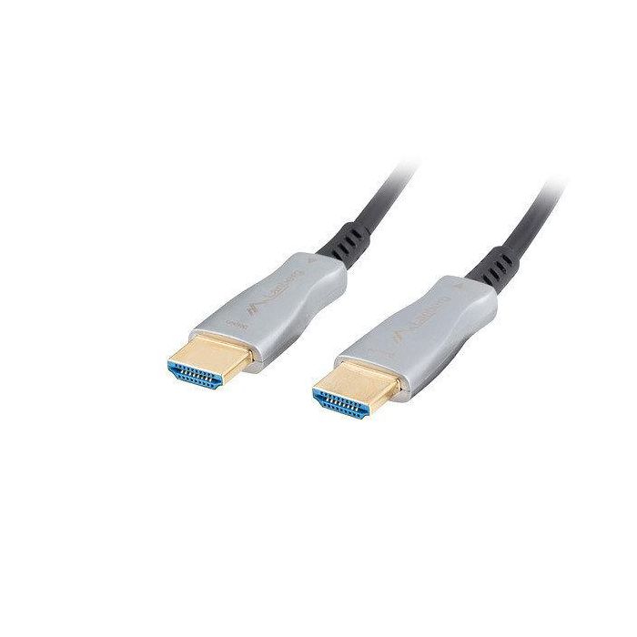LANBERG CA-HDMI-20FB-0800-BK Cable HDMI 80m Versión 2.0 Macho a Macho con Contactos Chapados en Oro Color Negro y Plata 1