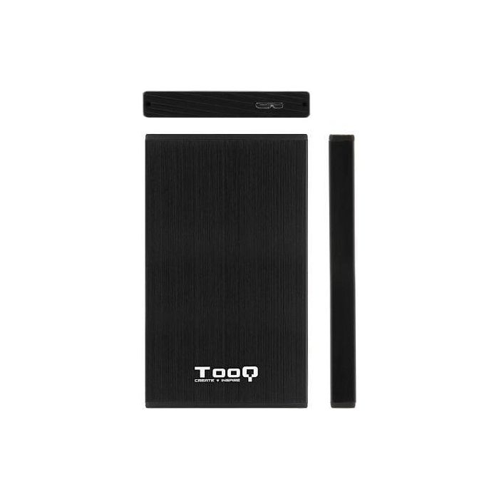 Tooq TQE-2527B Caja Externa para Disco Duro 2.5" USB 3.1 Gen 1 5Gbps UASP, compatible HDD/SSD SATA III 4TB, Aluminio Negro 1