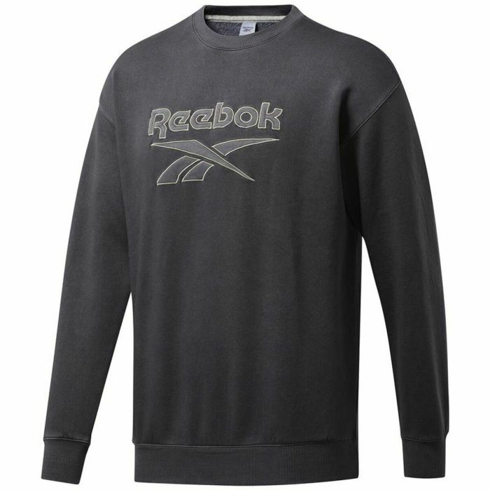 Sudadera sin Capucha Hombre Reebok Classics Premium Gris oscuro L 0 Sudadera sin Capucha Hombre Reebok Classics Premium Gris oscuro L 0