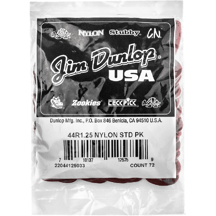 DUNLOP Pack 72 Púas Nylon / Standard - 1,25 Mm 3 DUNLOP Pack 72 Púas Nylon / Standard - 1,25 Mm 3