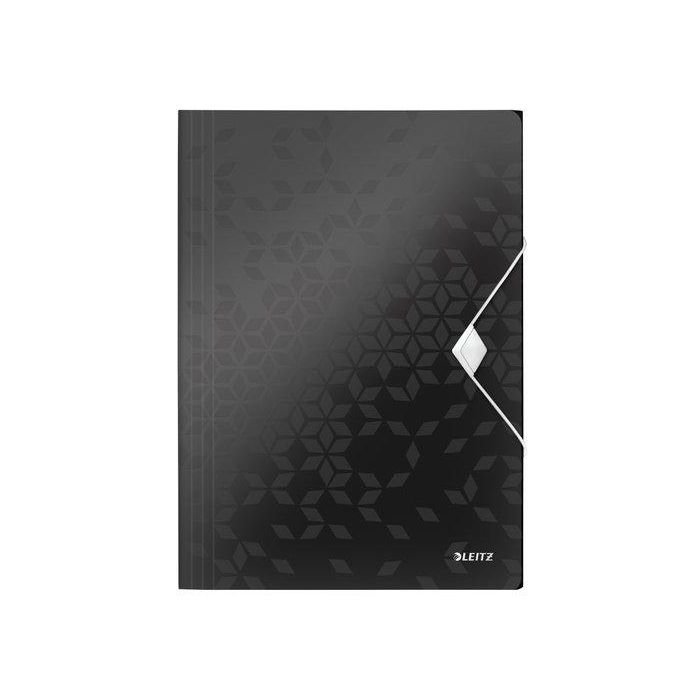 Carpeta De Gomas Y Solapas Leitz Wow Pp A4 Negro (Set de 10)