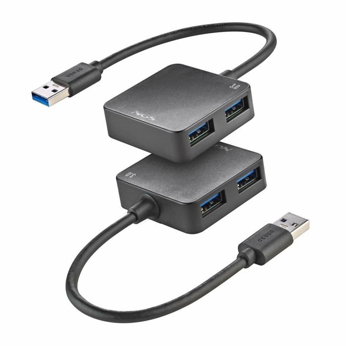 NGS IHUB3.0Tiny/ IHUB3.0TINY - Hub USB 3.0 de 4 Puertos, Alta Velocidad 5Gbps, Compatible USB 3.0/2.0/1.1 para PC/MAC 5