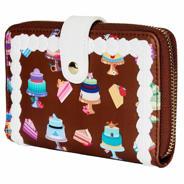 Loungefly Cartera Disney Princess Cakes - Piel sintética con apliques y detalles estampados 3 Loungefly Cartera Disney Princess Cakes - Piel sintética con apliques y detalles estampados 3