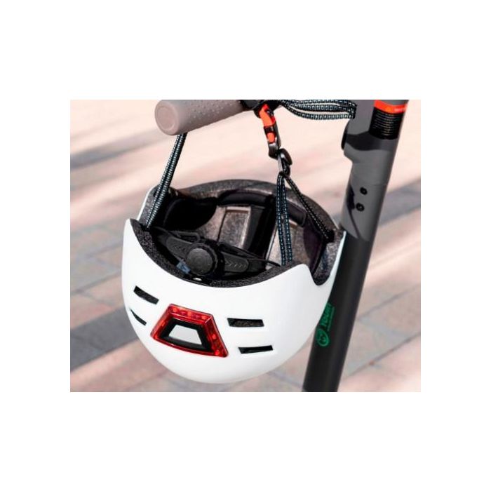 Youin Casco para Bicicleta Eléctrica o Patinete con LED Frontal y Trasero, Blanco, Talla M - MA1011M