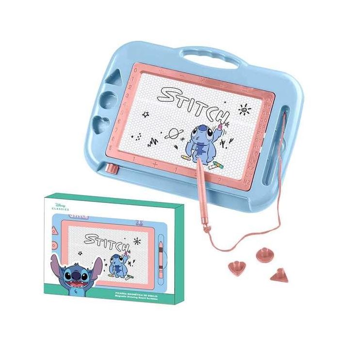 Cerdá Set de papelería pizarra magnética Stitch 32.5 x 24.5 x 3.0 cm para niños, edad mínima 3 años, color azul