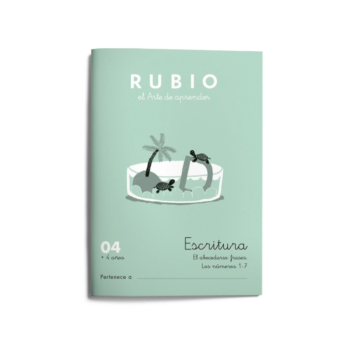 Rubio Cuaderno Caligrafía Nº 04 para Desarrollar Destrezas Motrices, 15x212x154 mm 1