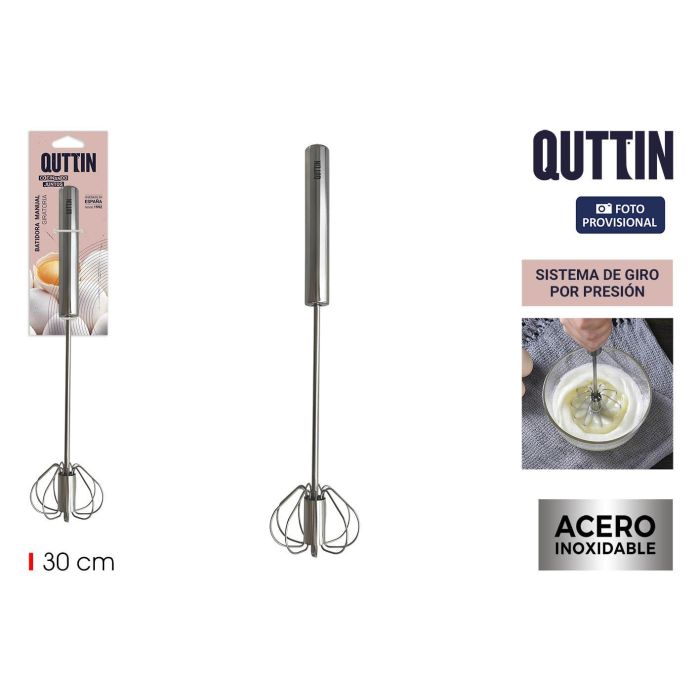 Batidora Manual Acero 30Cm Quttin (24 Unidades) 0 Batidora Manual Acero 30Cm Quttin (24 Unidades) 0