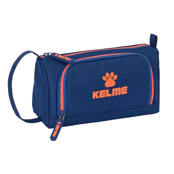 Estuche Escolar con Accesorios Kelme Navy blue Naranja Azul marino 20 x 11 x 8.5 cm (32 Piezas)