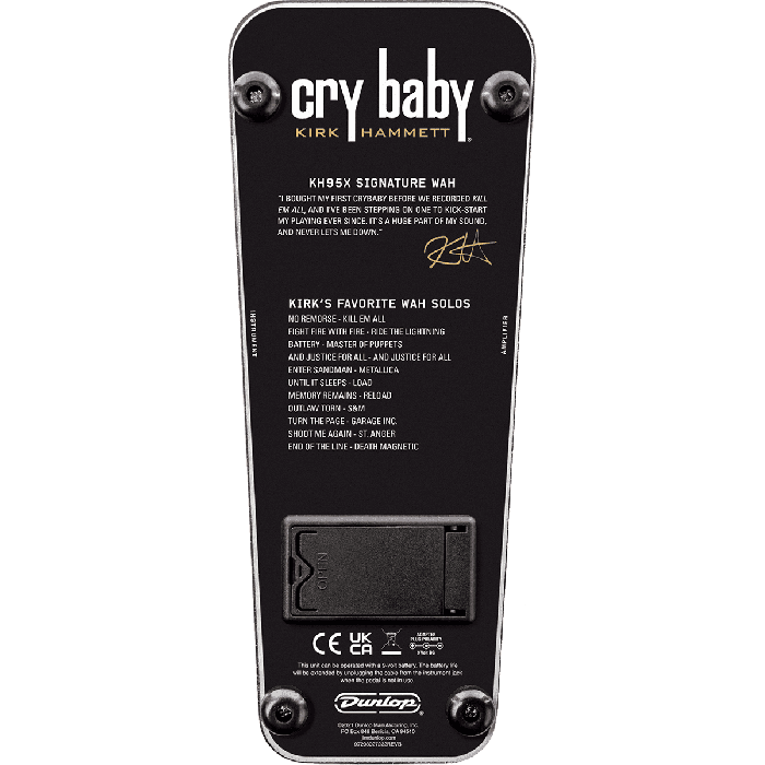 Dunlop Kirk Hammett Collection Wah Cry Baby Pedal Efecto Guitarra Púrpura 4