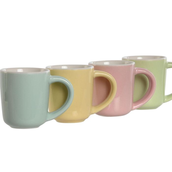 Cafe Scandi DKD Home Decor Azul Rosa 5.6 x 6.2 x 6 cm Set de 4 3