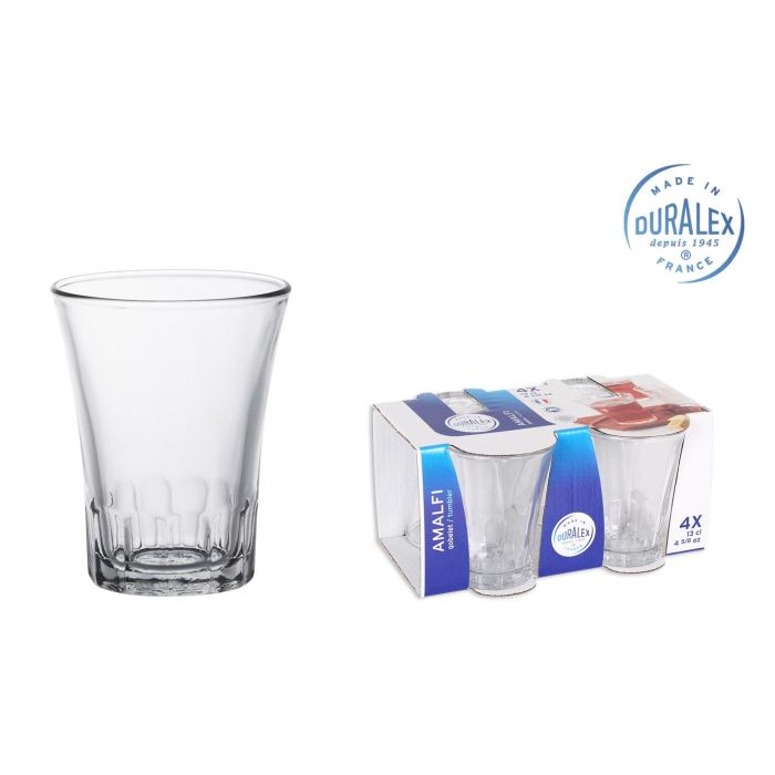 Duralex Set 4 Vasos Transparentes 13 cl Colección Amalfi (12 Cajas)