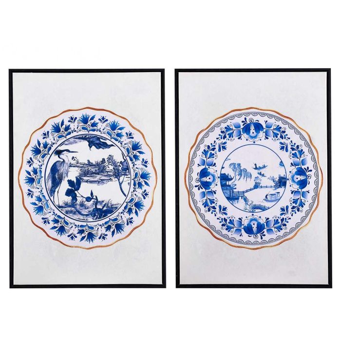 Cuadro Plato Marco Negro Brillante Surtidos Giftdecor 50X70CM (2 Unidades) Cuadro Plato Marco Negro Brillante Surtidos Giftdecor 50X70CM (2 Unidades)