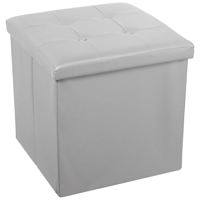 Puff Desmontable Alexandra House Living Gris Polipiel 45 x 45 x 45 cm