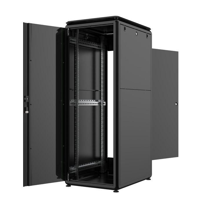 Lanview Rack Cabinet 19" 32U para Servidores y Cableado 600x800mm, Puertas de Cristal y Metal, Paneles Laterales Desmontables 1
