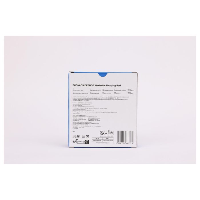 Ecovacs DCC040047 Paño de Mopa Lavable, 4 Piezas, Gris, para Robot Aspirador DEEBOT X5 OMNI y Familia X5