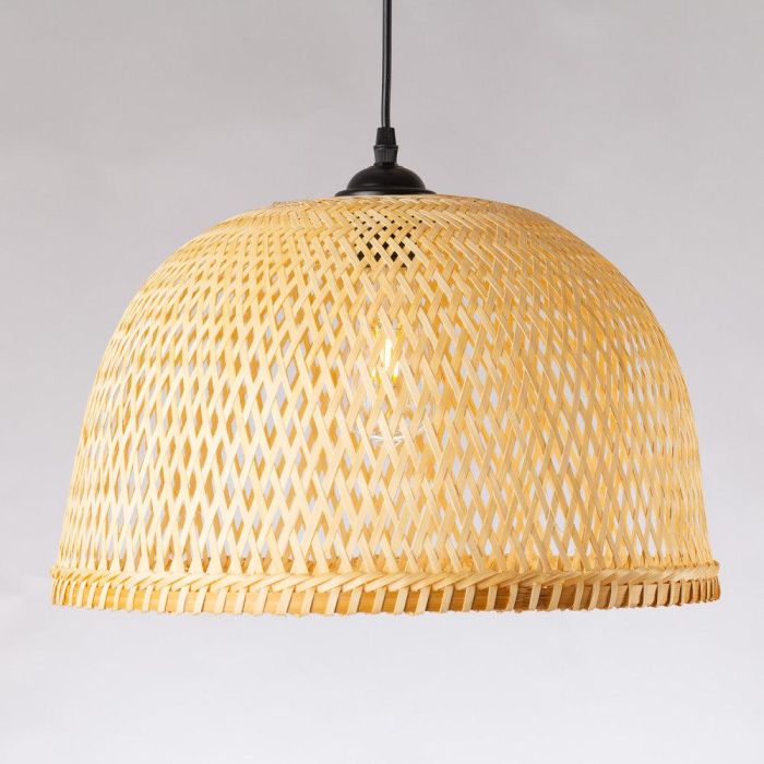 Lámpara Colgante Castellón de la Plana de Ratán con Estilo Boho-Chic y Casquillo E27 para Ambientes Cálidos y Personalizables SKD-P80120