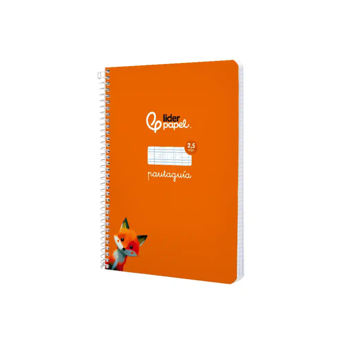 Liderpapel Cuaderno Espiral A5 Pautaguía Tapa Blanda 40 Hojas 75gr Cuadro Pautado 2,5mm Naranja 3