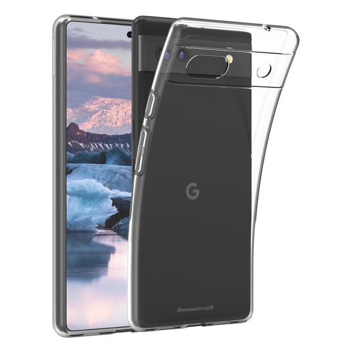 Google Pixel 6a Funda Transparente Resistente a Impactos - Plástico Reciclado - Compatible con Carga Inalámbrica - dbramante1928 1