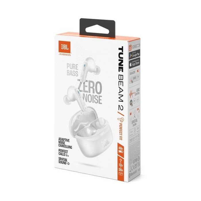 JBL Tune Beam 2, Kabellose Bluetooth-In-Ear-Kopfhrer, wei 2