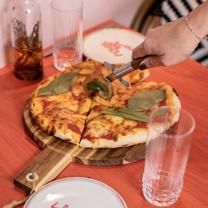 Livoo MES158 Juego de Pizza con Tabla para Servir de Madera de Acacia de 30x45 cm, Incluye 1 Cortador de Pizza y Mango con Orificio para Colgar 1 Livoo MES158 Juego de Pizza con Tabla para Servir de Madera de Acacia de 30x45 cm, Incluye 1 Cortador de Pizza y Mango con Orificio para Colgar 1