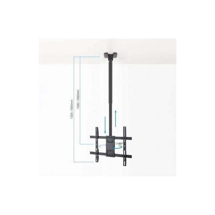 Soporte de Techo Giratorio/ Inclinable/ Nivelable TooQ LPCE1175TSLI-XL-B para TV de 32-75"/ hasta 60kg 2 Soporte de Techo Giratorio/ Inclinable/ Nivelable TooQ LPCE1175TSLI-XL-B para TV de 32-75"/ hasta 60kg 2